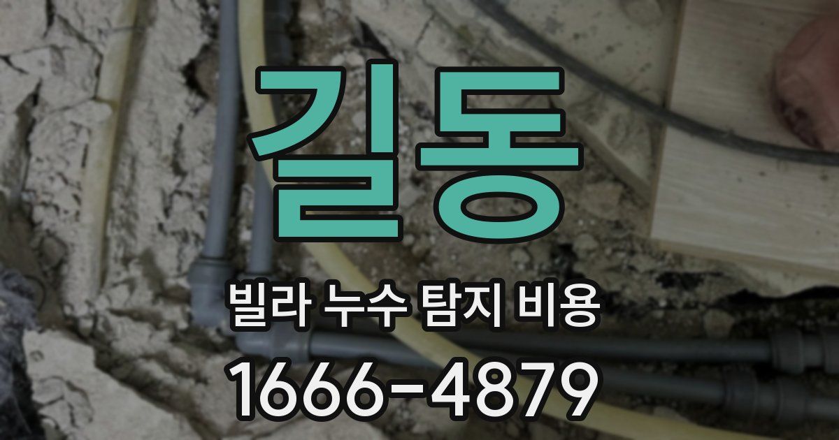 길동 빌라 누수 탐지 비용