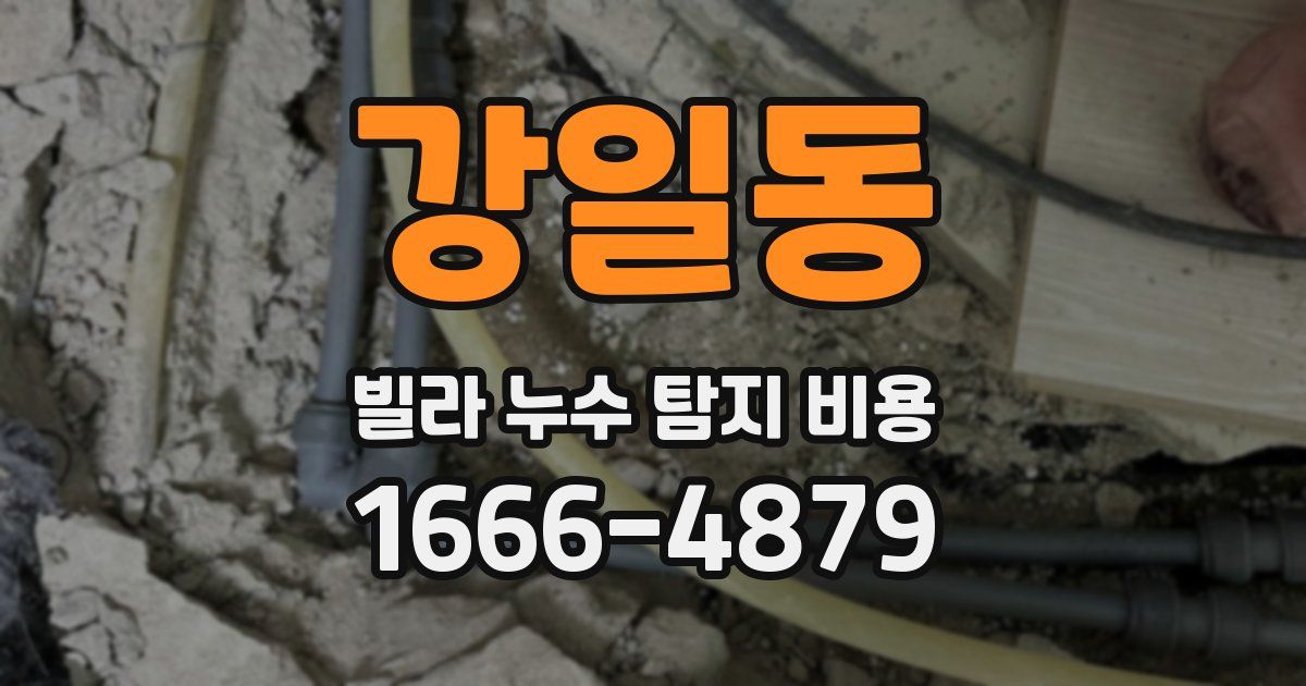 강일동 빌라 누수 탐지 비용