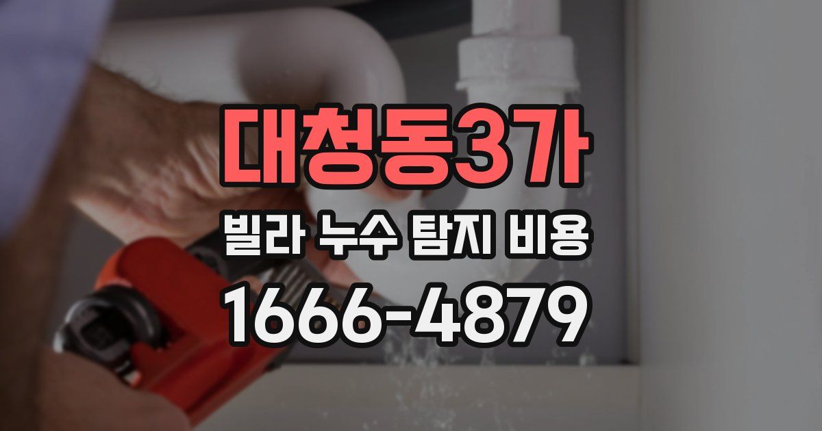 대청동3가 빌라 누수 탐지 비용