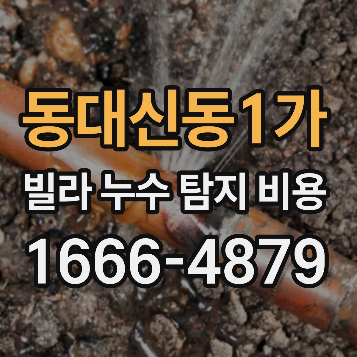 동대신동1가 빌라 누수 탐지 비용