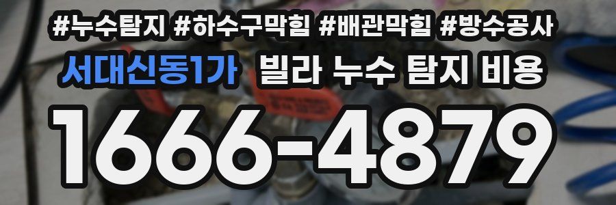 서대신동1가 빌라 누수 탐지 비용