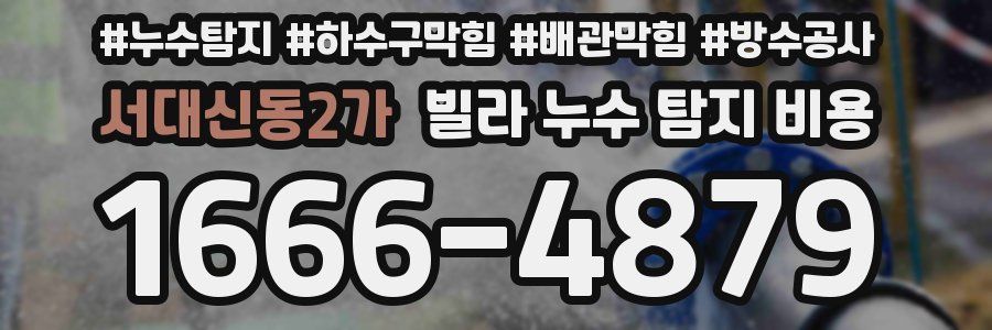 서대신동2가 빌라 누수 탐지 비용