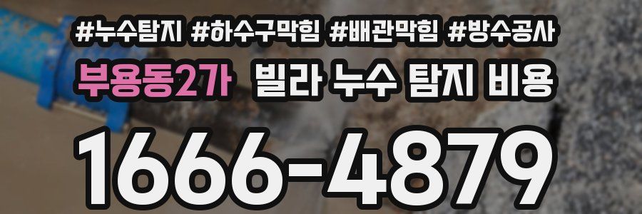 부용동2가 빌라 누수 탐지 비용
