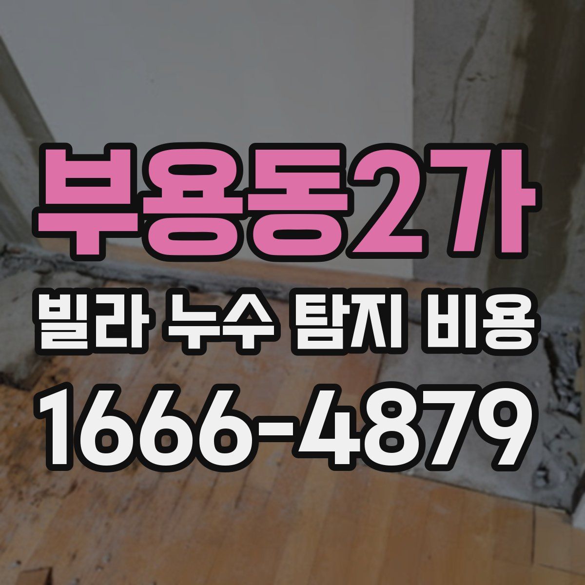 부용동2가 빌라 누수 탐지 비용