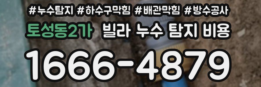 토성동2가 빌라 누수 탐지 비용
