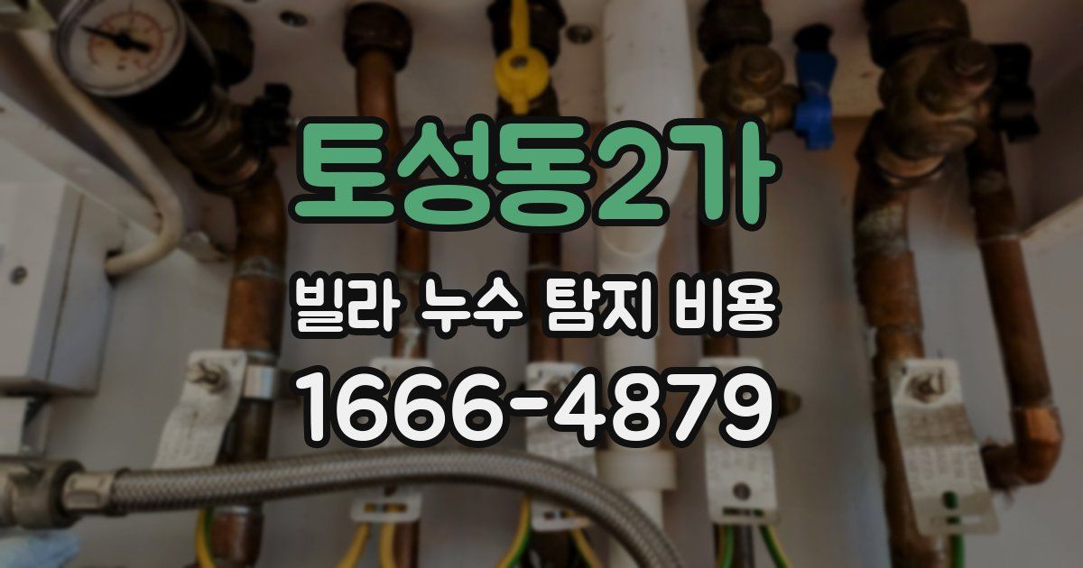 토성동2가 빌라 누수 탐지 비용