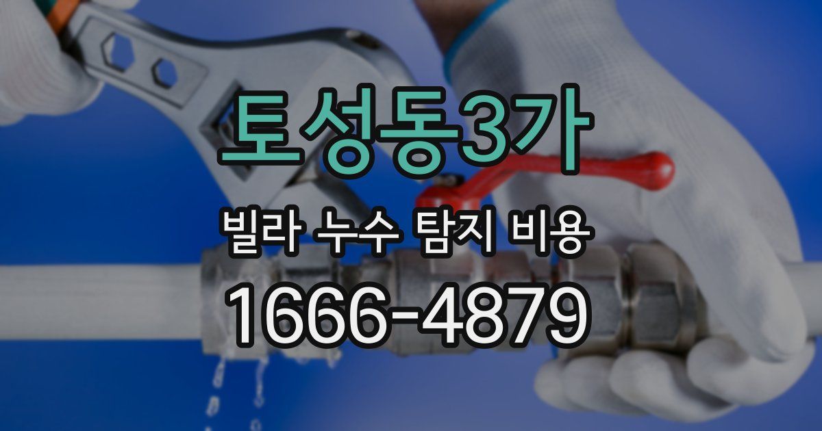 토성동3가 빌라 누수 탐지 비용