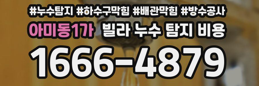 아미동1가 빌라 누수 탐지 비용