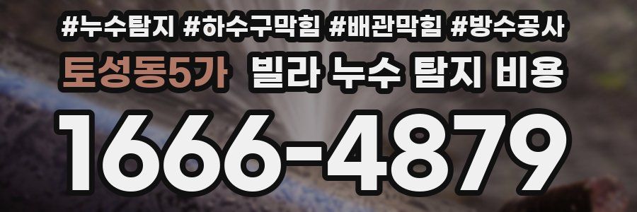 토성동5가 빌라 누수 탐지 비용