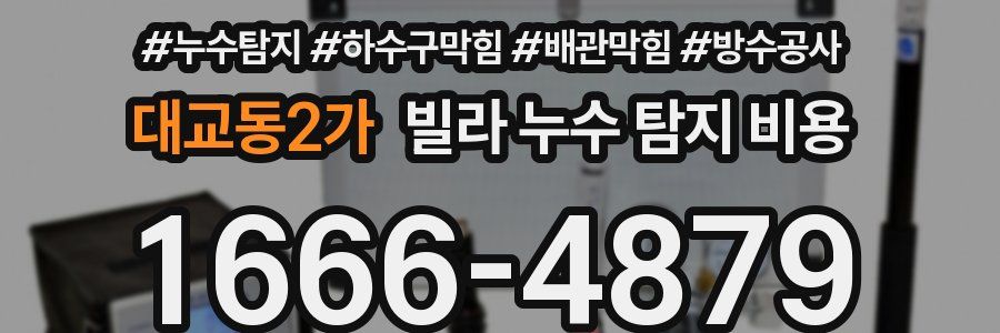 대교동2가 빌라 누수 탐지 비용