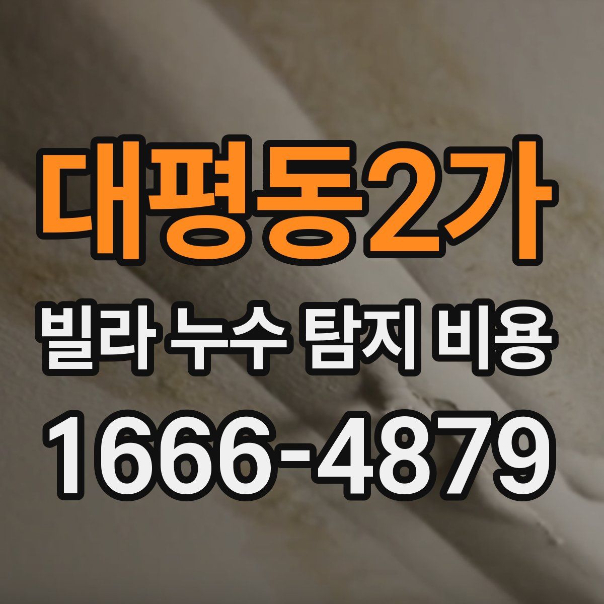 대평동2가 빌라 누수 탐지 비용