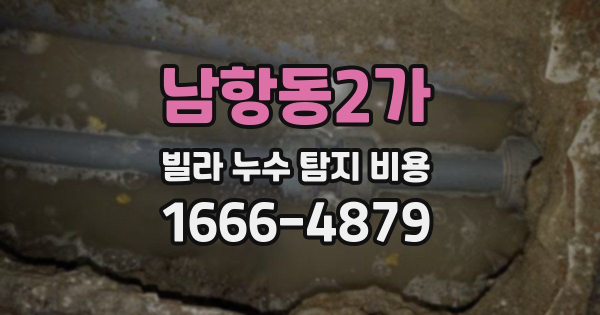 남항동2가 빌라 누수 탐지 비용