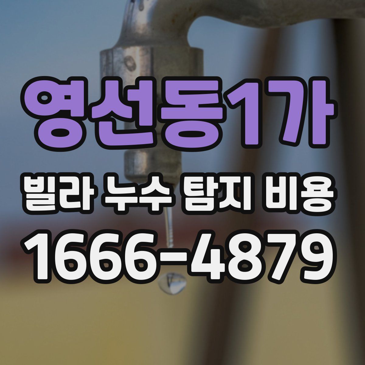 영선동1가 빌라 누수 탐지 비용