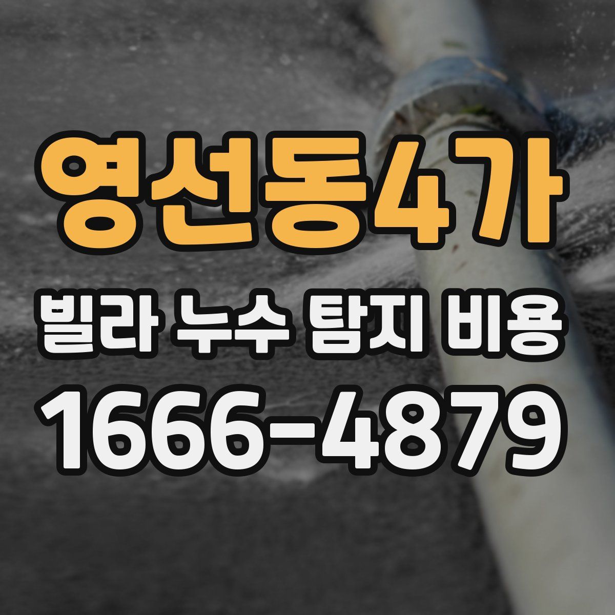 영선동4가 빌라 누수 탐지 비용