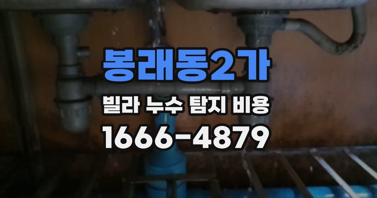 봉래동2가 빌라 누수 탐지 비용