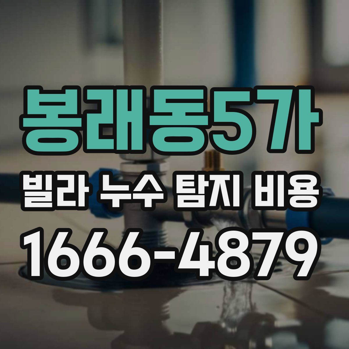 봉래동5가 빌라 누수 탐지 비용