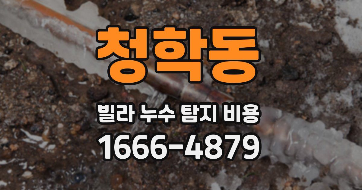 청학동 빌라 누수 탐지 비용