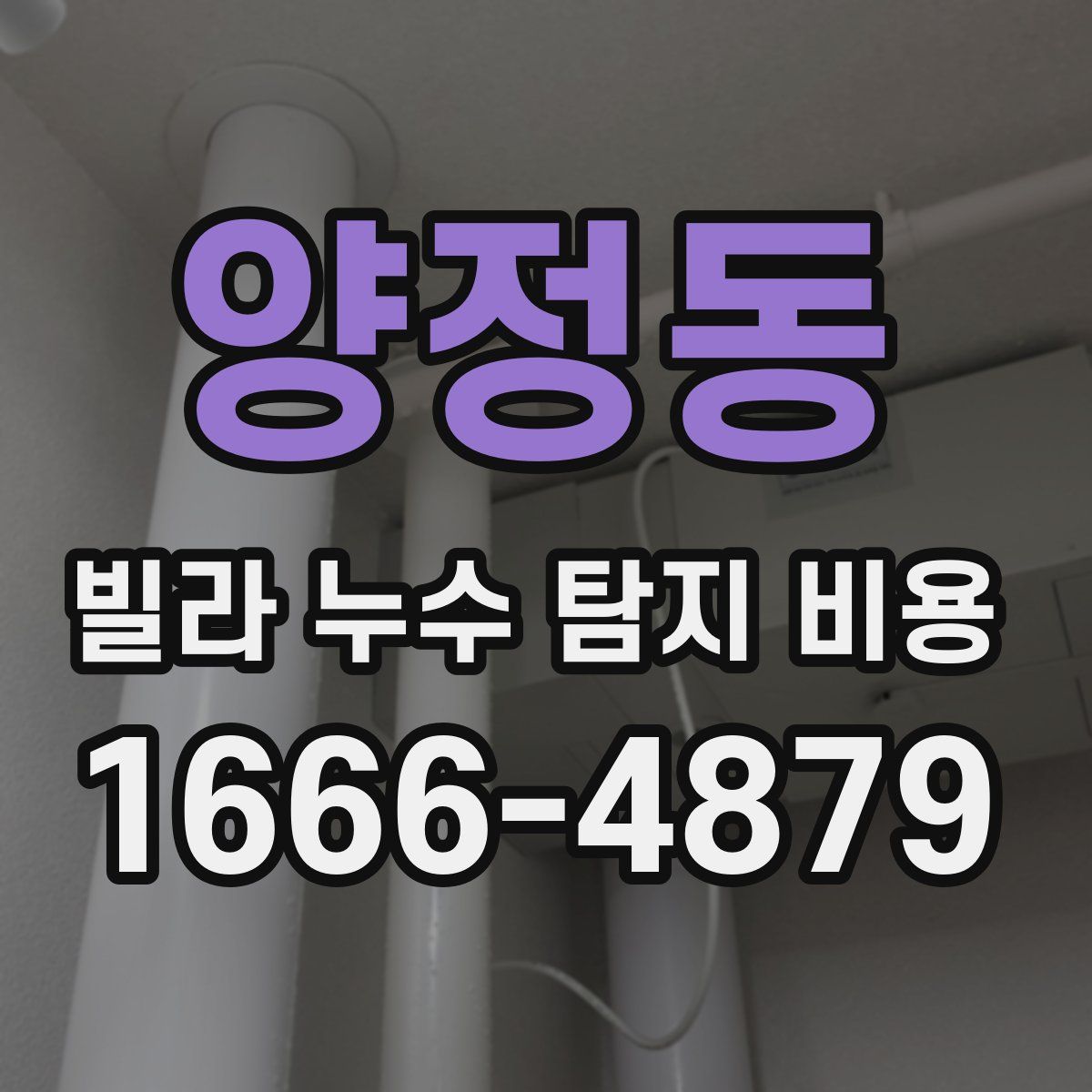 양정동 빌라 누수 탐지 비용
