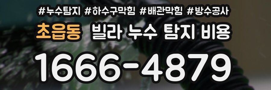 초읍동 빌라 누수 탐지 비용