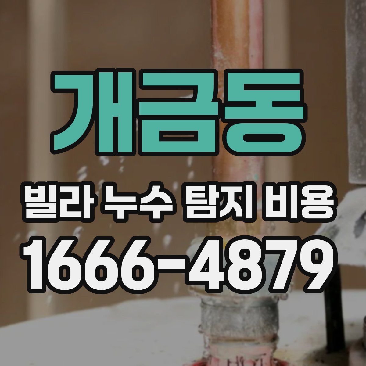 개금동 빌라 누수 탐지 비용