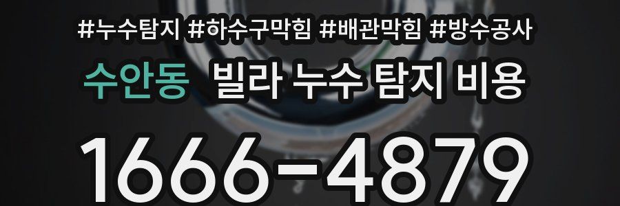 수안동 빌라 누수 탐지 비용