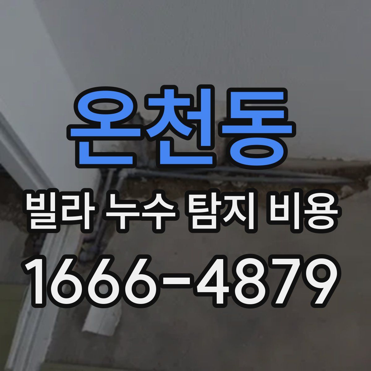 온천동 빌라 누수 탐지 비용