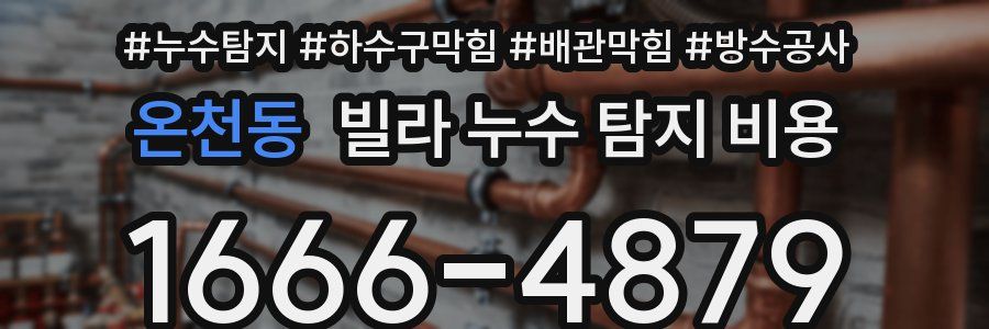 온천동 빌라 누수 탐지 비용