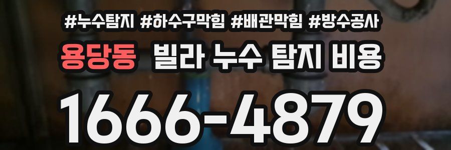용당동 빌라 누수 탐지 비용