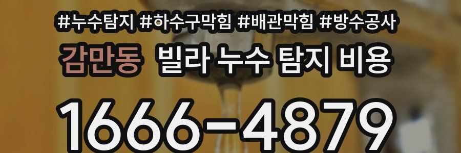 감만동 빌라 누수 탐지 비용