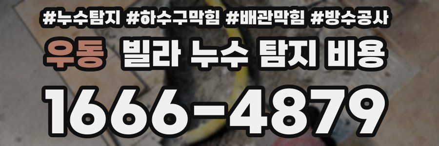 우동 빌라 누수 탐지 비용
