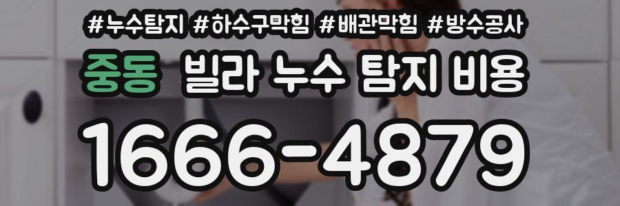 중동 빌라 누수 탐지 비용