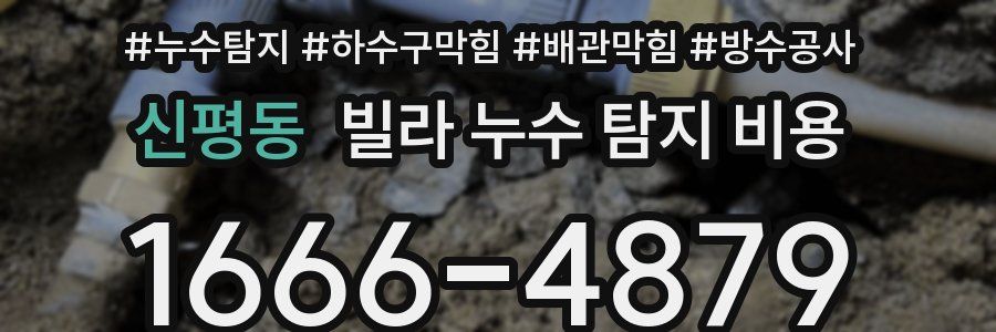신평동 빌라 누수 탐지 비용