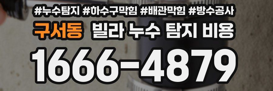 구서동 빌라 누수 탐지 비용