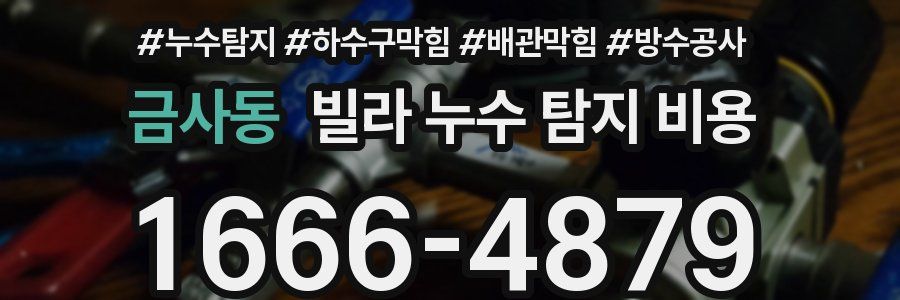 금사동 빌라 누수 탐지 비용