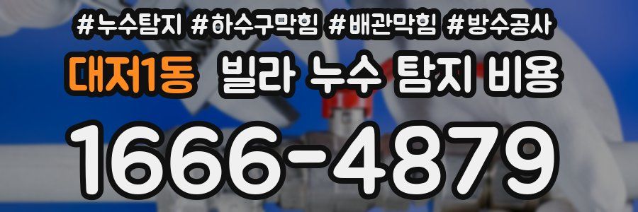 대저1동 빌라 누수 탐지 비용