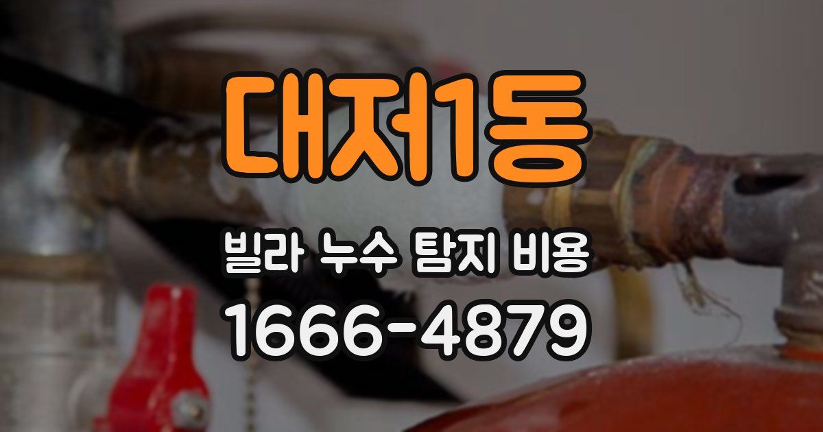 대저1동 빌라 누수 탐지 비용