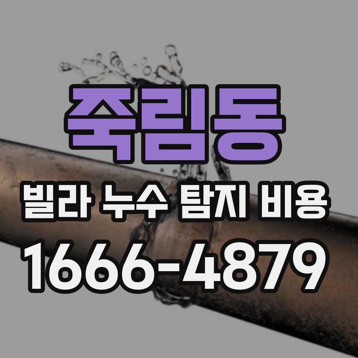죽림동 빌라 누수 탐지 비용