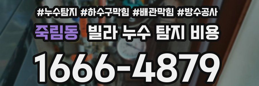 죽림동 빌라 누수 탐지 비용