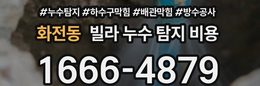 화전동 빌라 누수 탐지 비용