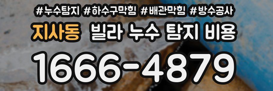 지사동 빌라 누수 탐지 비용