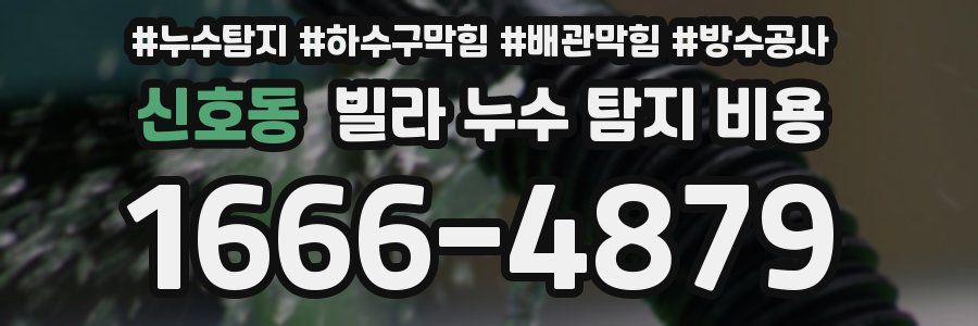 신호동 빌라 누수 탐지 비용