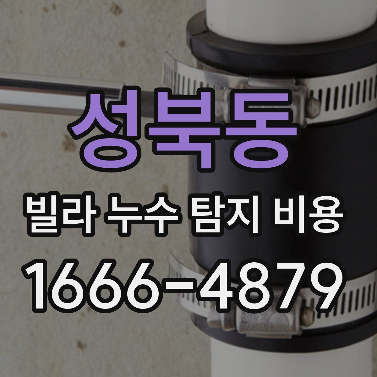 성북동 빌라 누수 탐지 비용