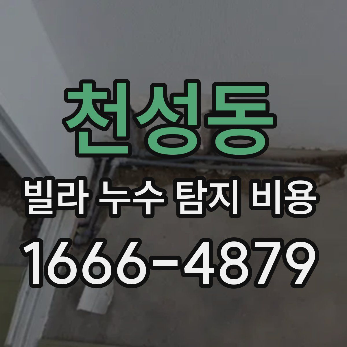 천성동 빌라 누수 탐지 비용