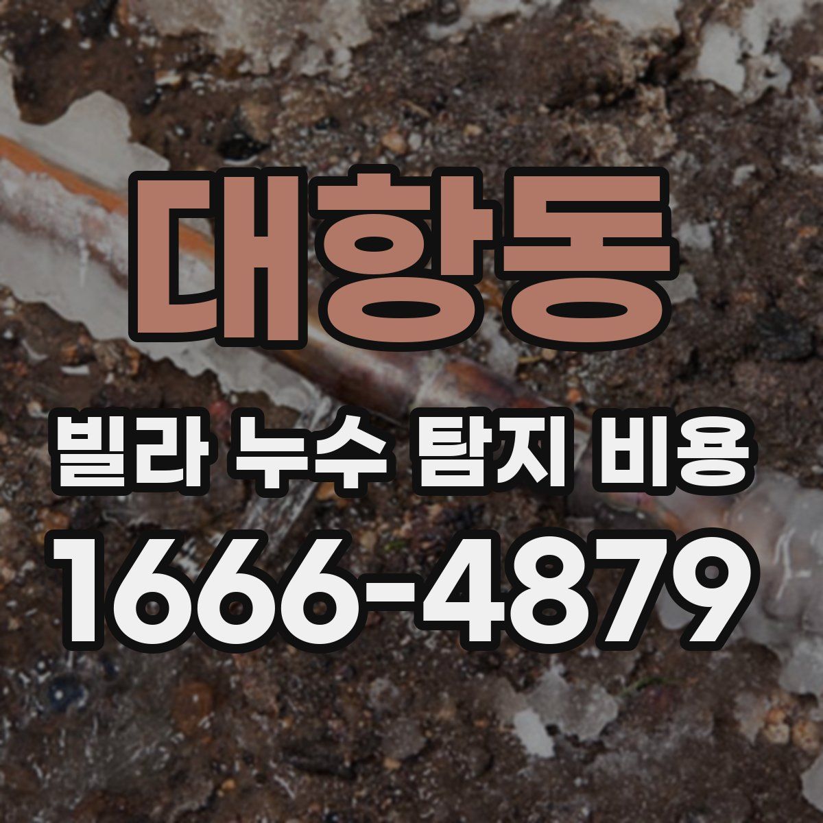 대항동 빌라 누수 탐지 비용
