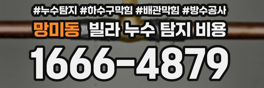 망미동 빌라 누수 탐지 비용