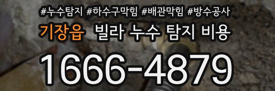 기장읍 빌라 누수 탐지 비용