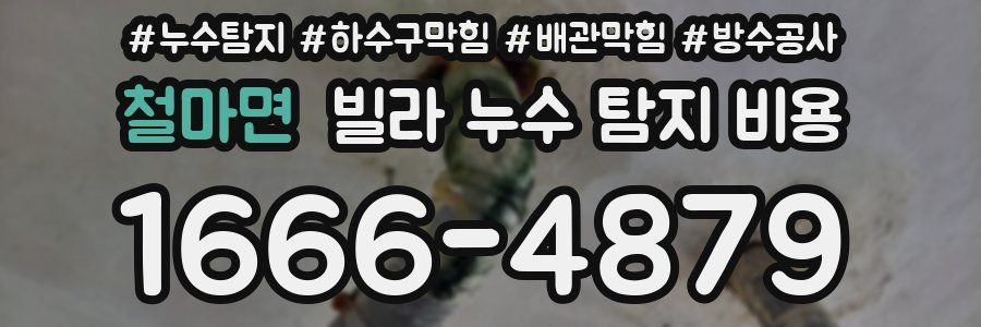 철마면 빌라 누수 탐지 비용