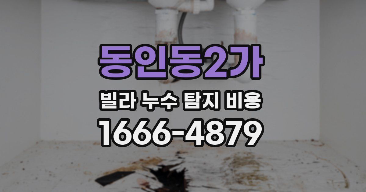 동인동2가 빌라 누수 탐지 비용