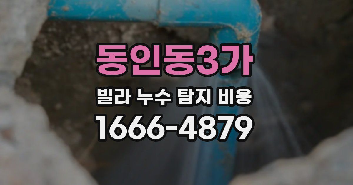 동인동3가 빌라 누수 탐지 비용