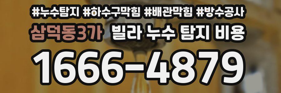 삼덕동3가 빌라 누수 탐지 비용